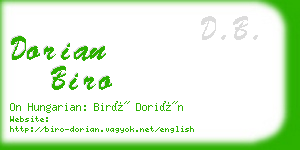 dorian biro business card